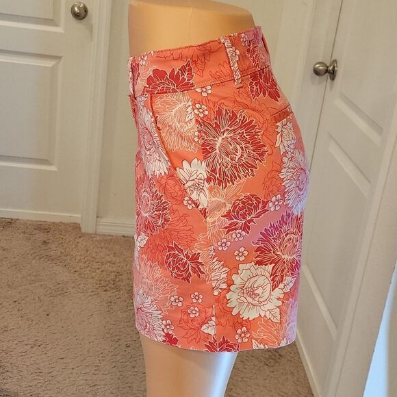 BRAND NEW ISAAC MIZRAHI PEONY FLORAL MIDI SHORT - Picture 7 of 14